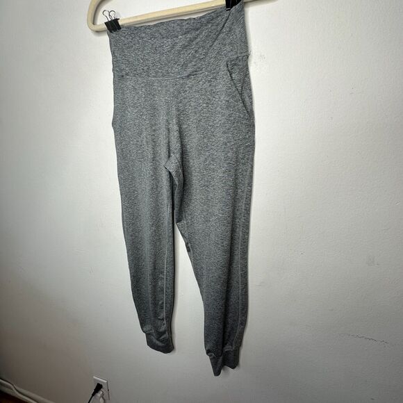 Heathered Gray Harem Fit High Waist ActiveFlex Jogger Pants Side Pockets S - Picture 3 of 16